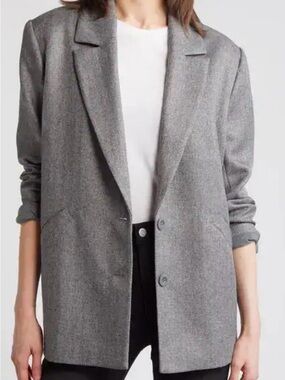 New Treasure & Bond Heather Gray Relaxed Blazer
